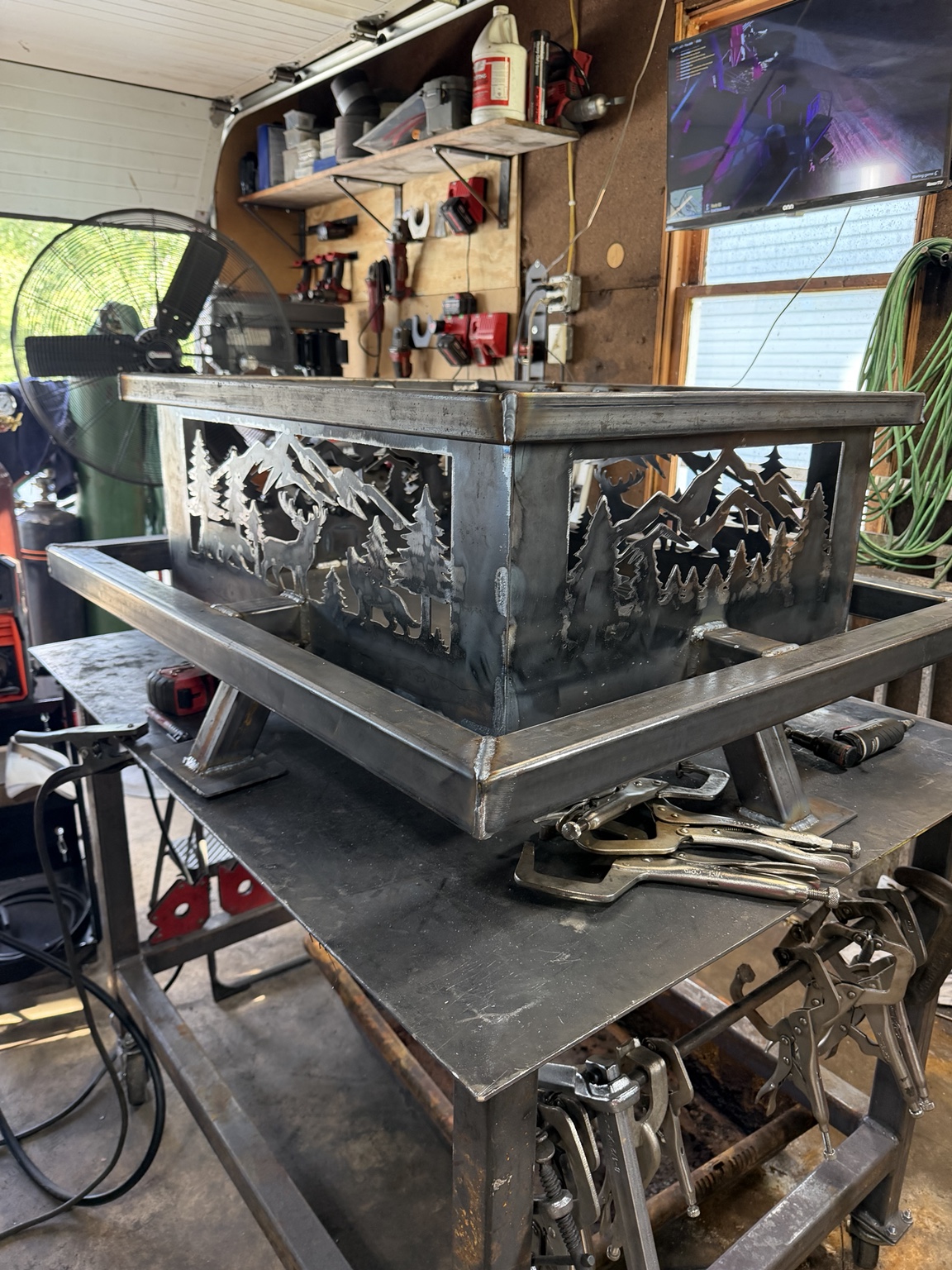 Custom steel fire pit design